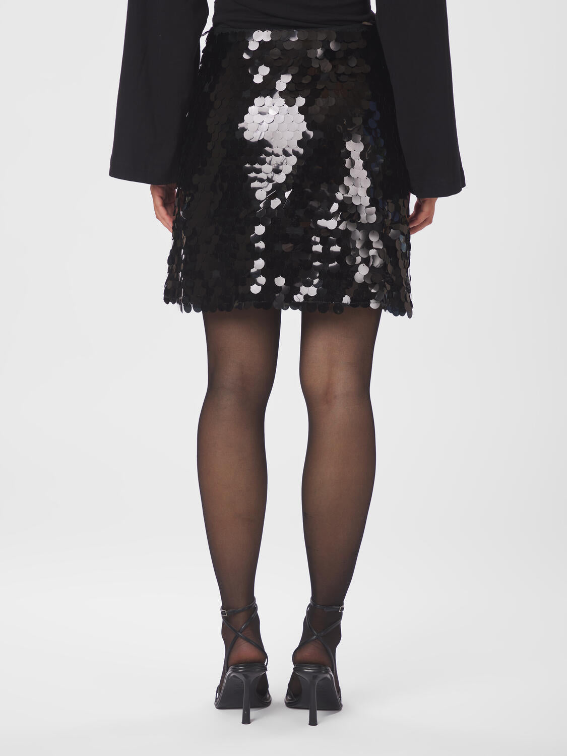Miva Big Sequins nederdel - sort